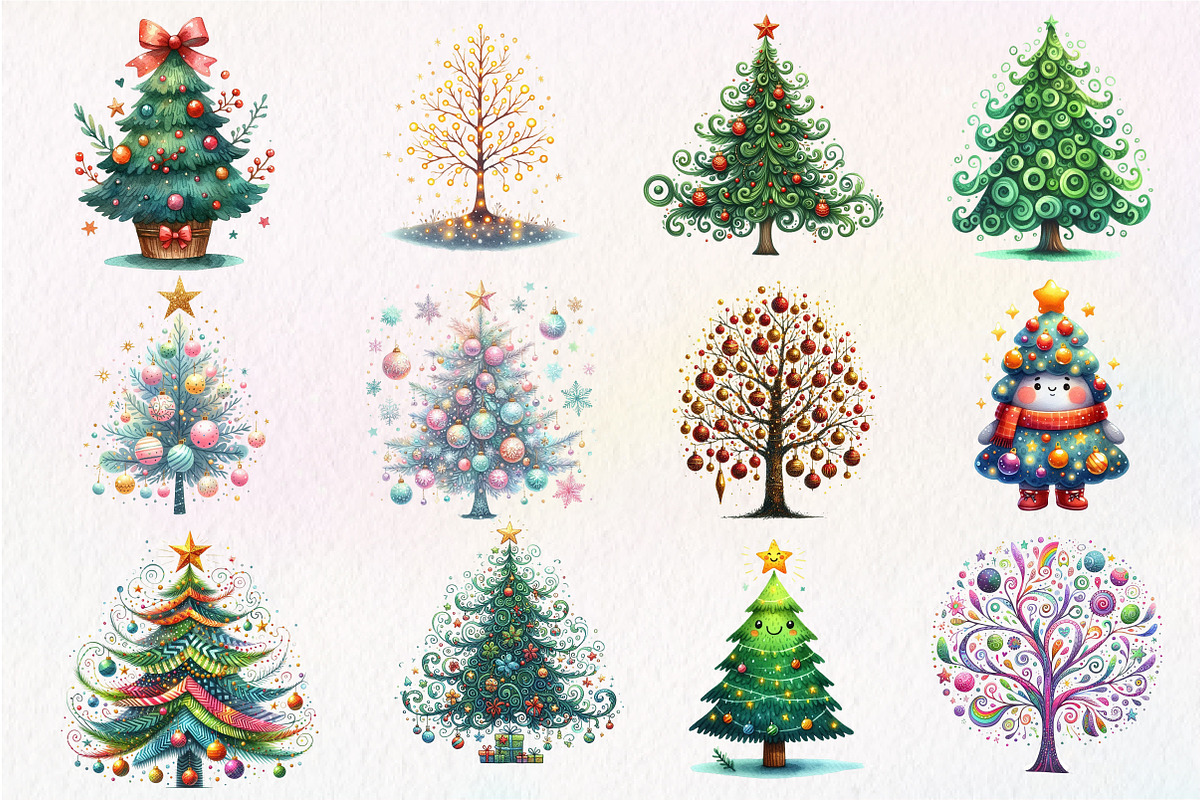Doodle Christmas Tree Sublimation, an Illustration by Dream Creation (Photo 2 of 5)
