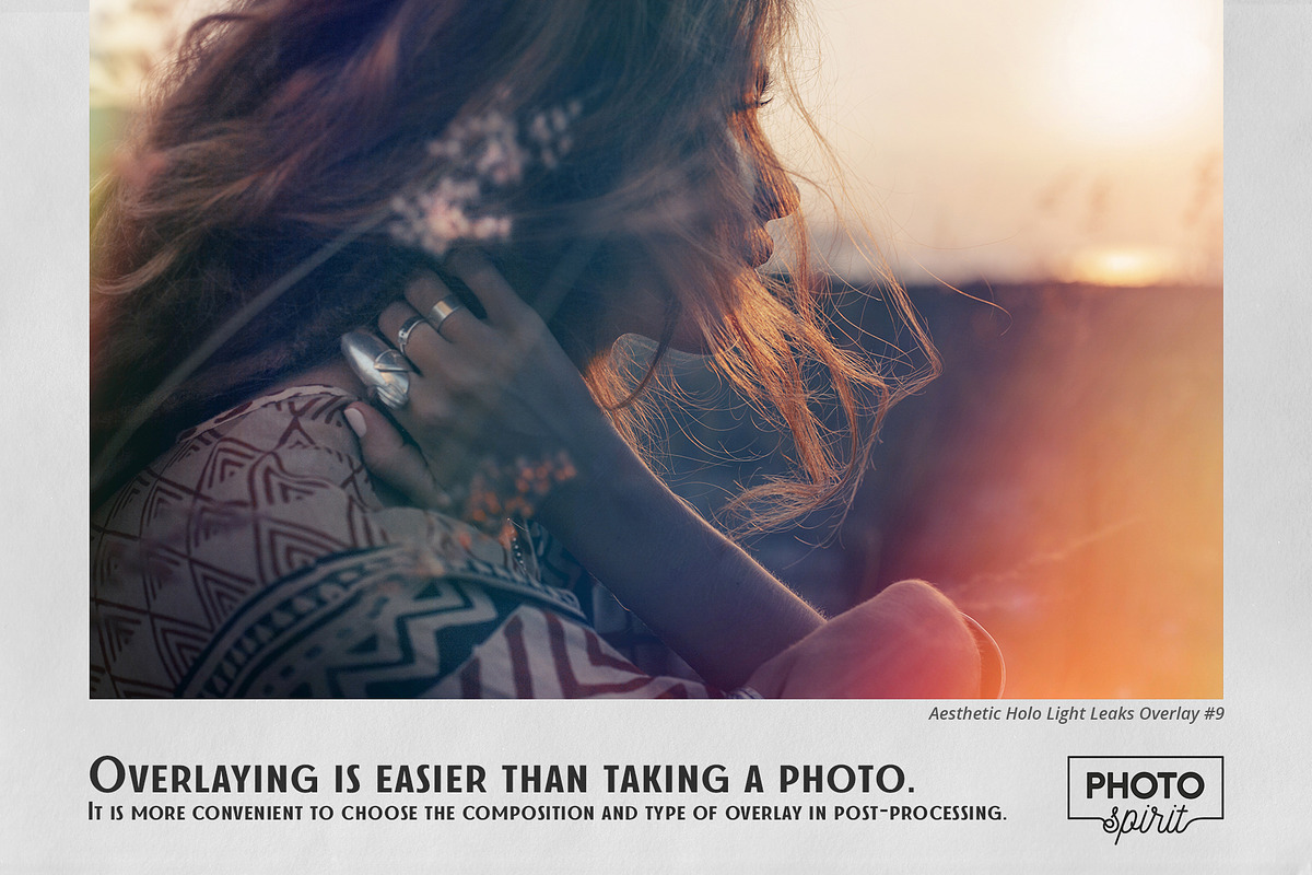 Aesthetic Holo Light Leaks Overlays, an Action Add-On by PhotoSpirit (Photo 2 of 8)