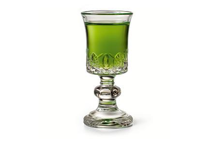 absinthe shot on white