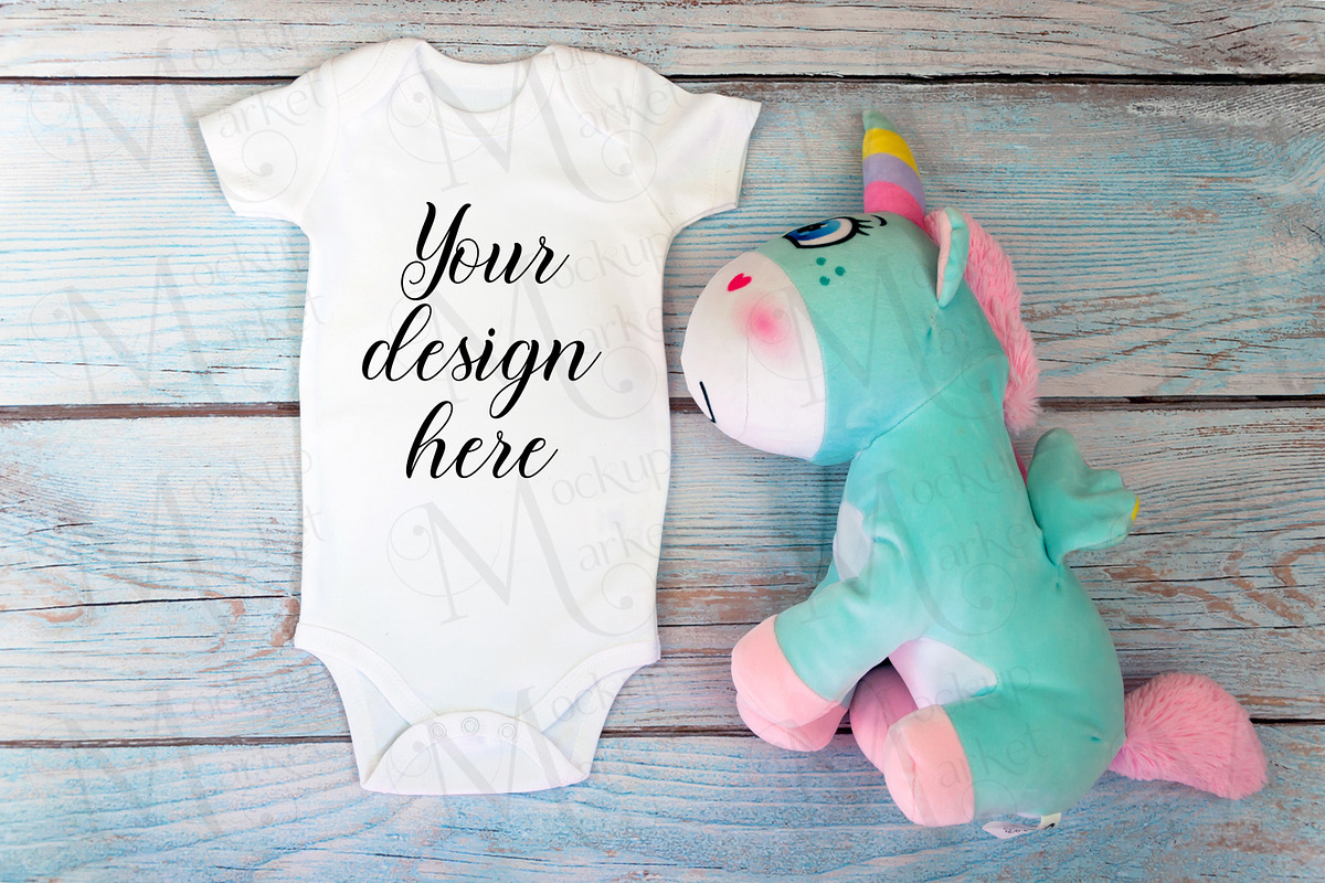 29 Baby Bodysuit mockup bundle., a Print Template by MockupMarket (Photo 25 of 30)