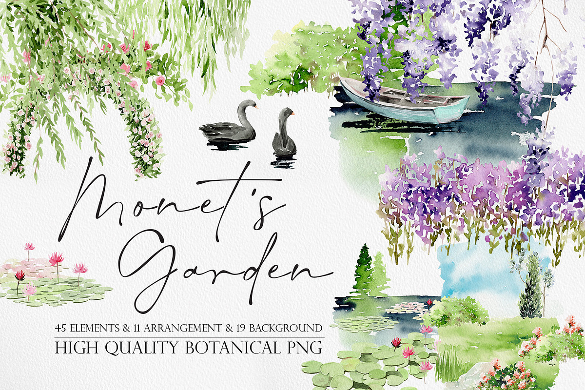 Watercolor - Garden of Monet, an Illustration by Beigetime (Photo 1 of 8)