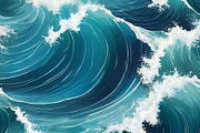 Ocean Waves, a Decorative Illustration by h.utomo (Thumbnail 12 of 31)