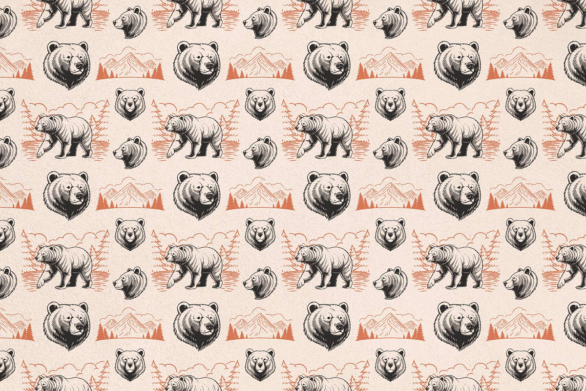 Bear Illustrations Hand-Drawn Vector, an Animal Illustration by Trape Graphic Studio (Photo 9 of 10)