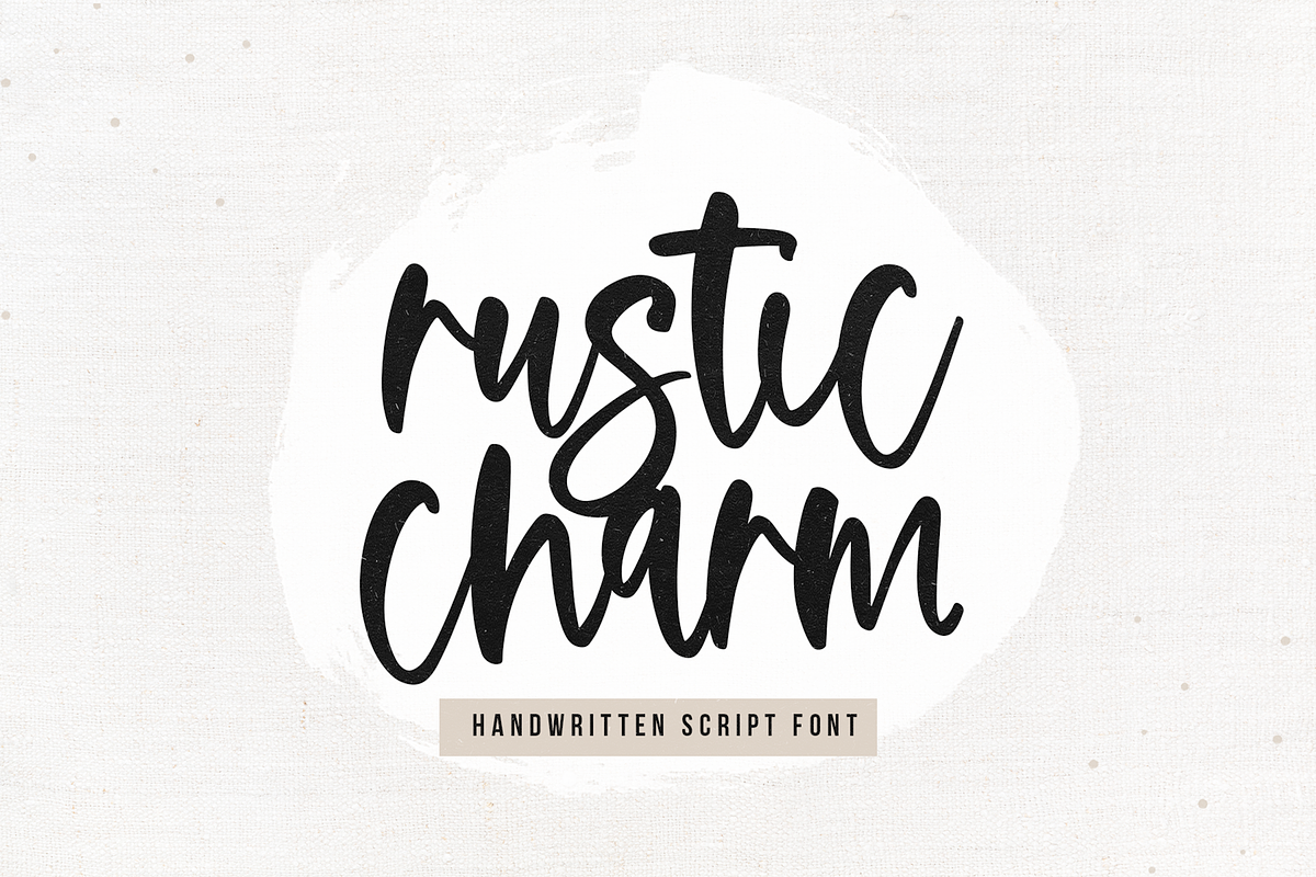Rustic Charm | Farmhouse Font, a Script Font by KA Designs