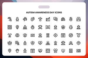 Autism Awareness Day Icons, an Icon by Wencory
