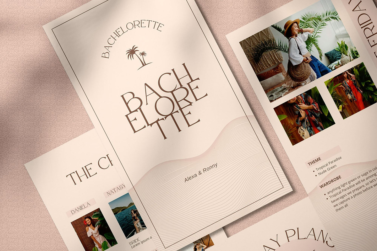 PInk Bachelorette Itinerary Canva, a Presentation Template by SKY CREATION (Photo 1 of 7)