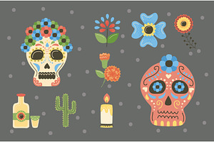 mexican day of dead, an Illustration by studiogstock