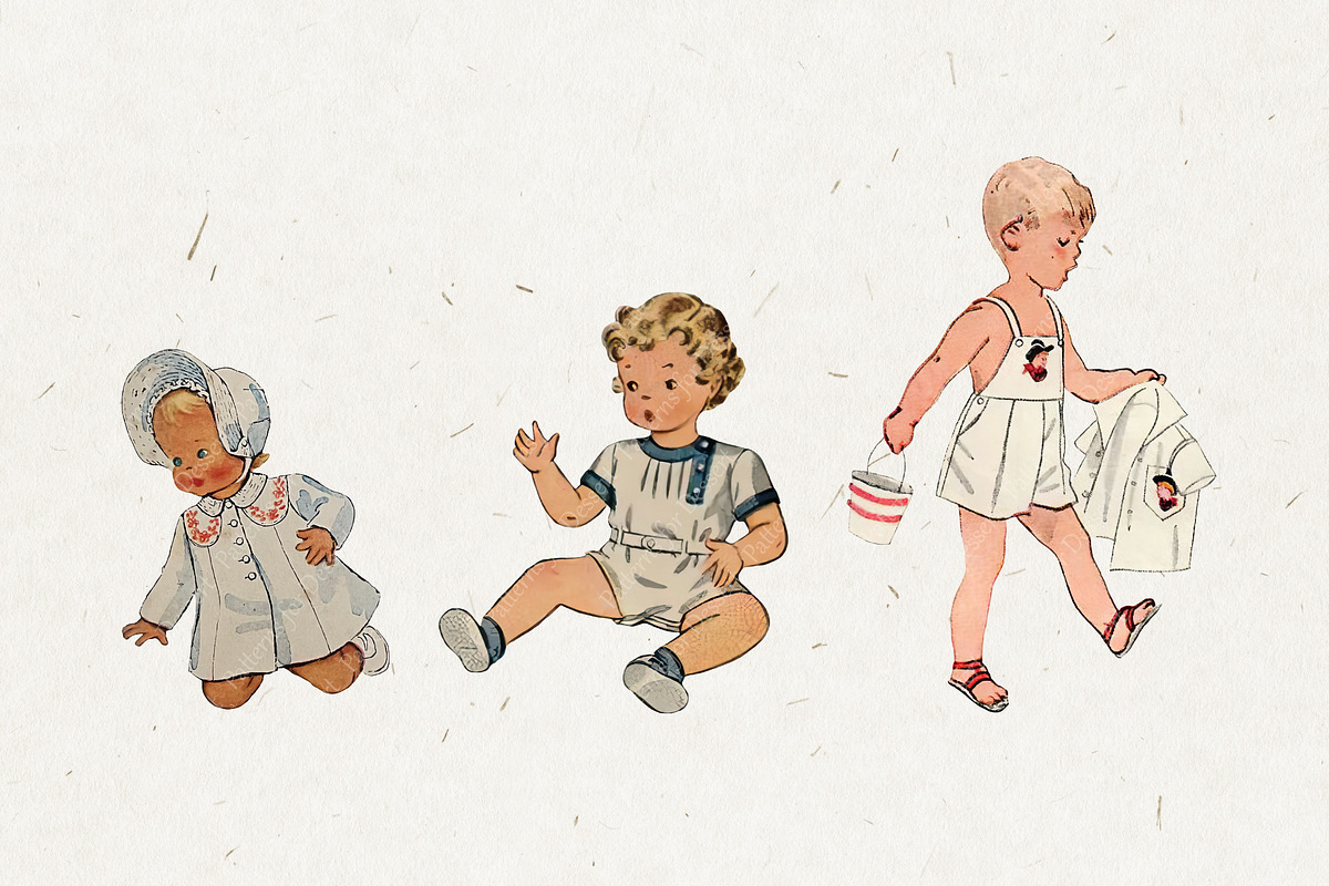 Vintage Children Clip Art, a Person Illustration by Patterns for Dessert (Photo 3 of 13)