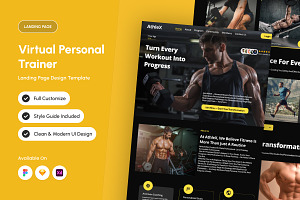 AthleX – Virtual Trainer Landing Pag, a Landing Page Template by productype1