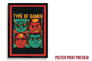 Type Of Gamer Illustration