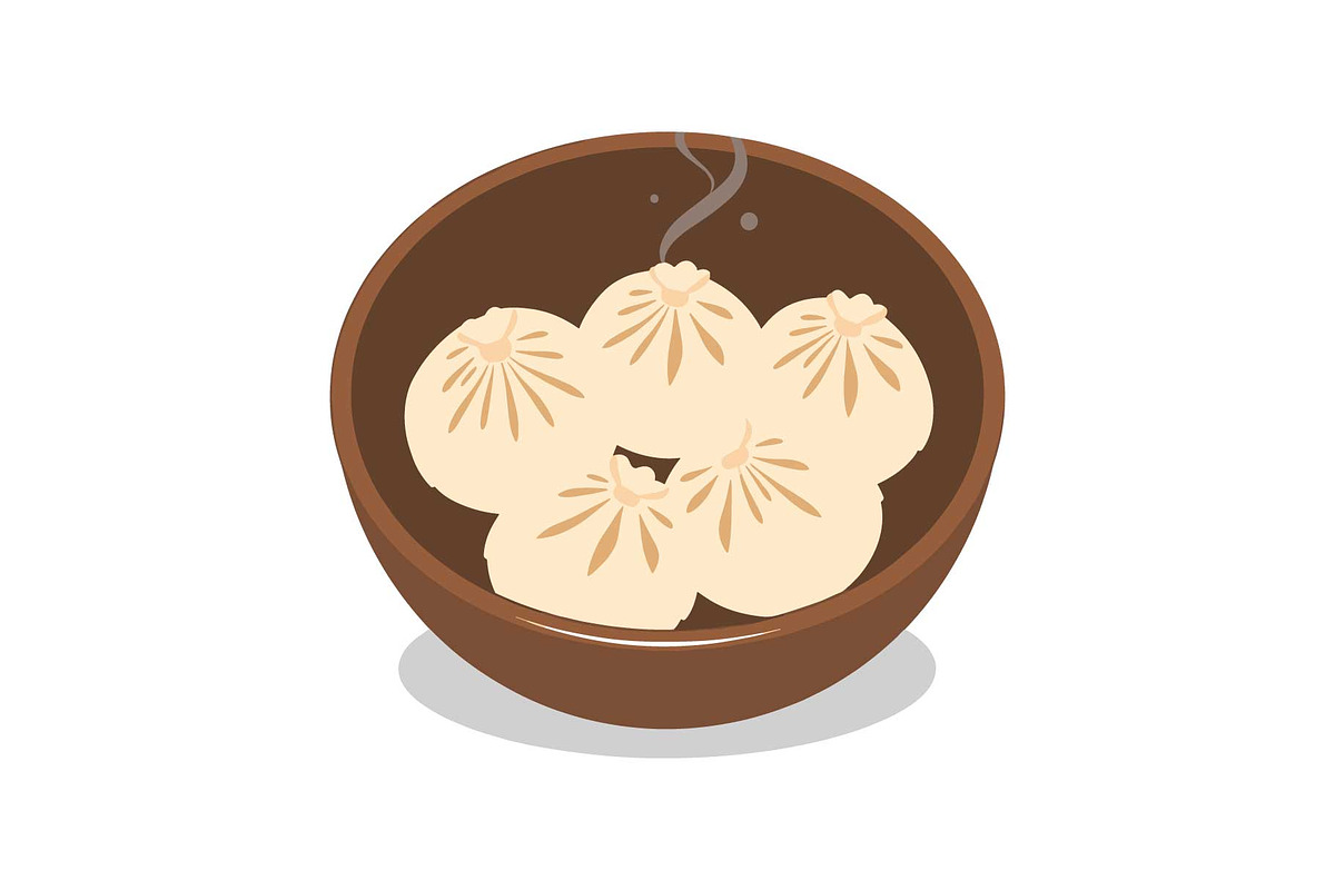 Steamed Dumpling Bowl Clipart, an Object Graphic by Gfx_Store (Photo 12 of 13)