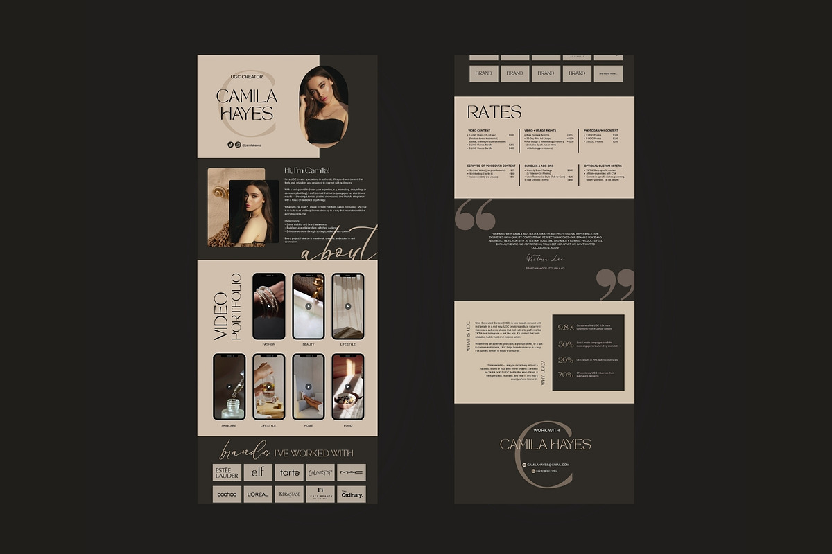 UGC Portfolio Template, UGC Website preview 2