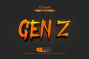 Gen Z Text Effect Cartoon Style, a Layer Style Add-On by Mockmenot