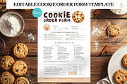 Cookie Order Form Editable Template, a Stationery Template by Anna Design Studio (Thumbnail 1 of 7)