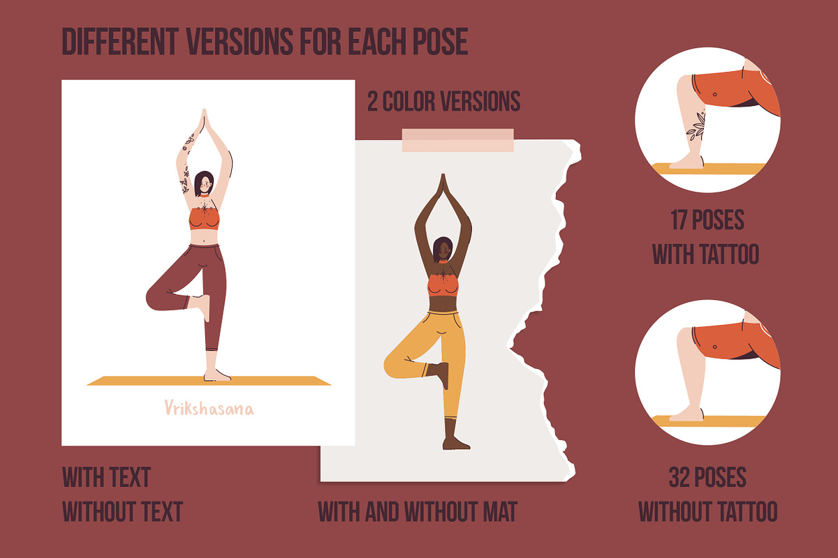 Yoga Time Illustrations set, a Person Illustration by Frizenasya (Photo 5 of 14)