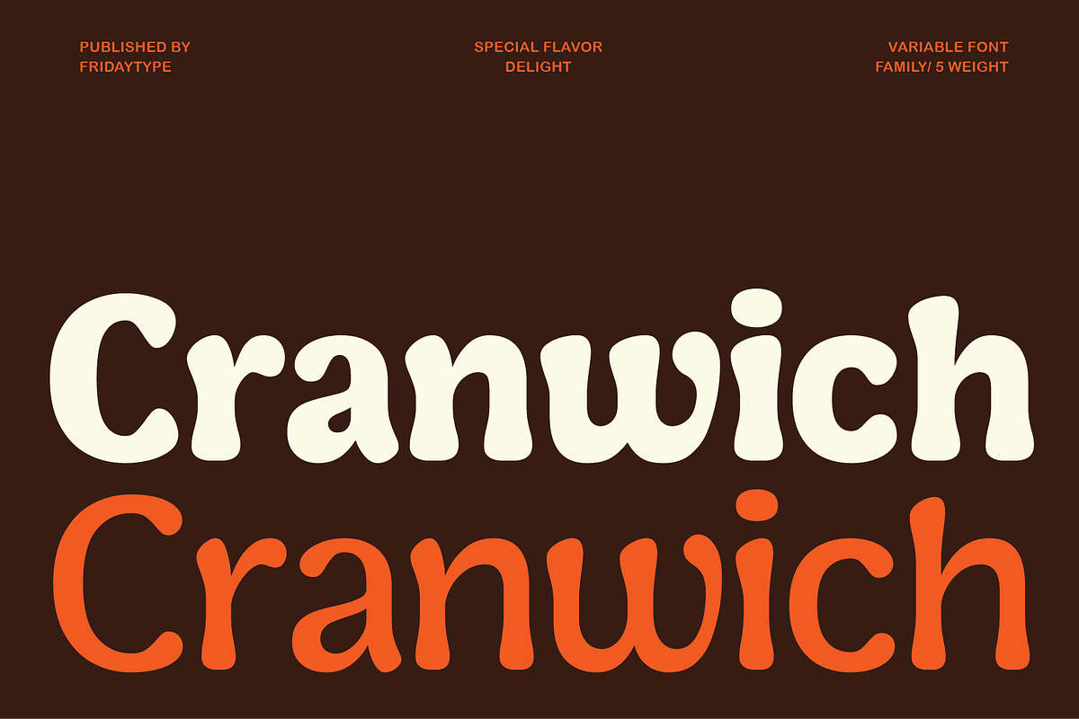 Cranwich — Playful Groovy Serif, a Serif Font by Fridaytype (Photo 1 of 12)