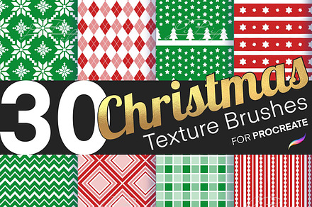 30 Procreate Christmas Brushes Set