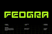 Feogra - Futuristic Font, a Sans Serif Font by limitype (Thumbnail 1 of 8)