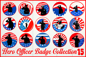 Hero Officer Badge Collection, an Object Graphic by yasushie