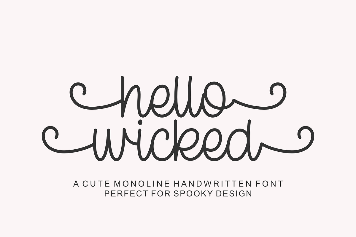 Hello Wicked - Halloween Font, a Handwritten Font by Keithzo (Photo 1 of 7)