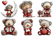 Valentine Teddy Bear Set, an Illustration by Daily.Designs (Thumbnail 7 of 8)
