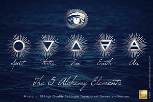 SALE! 5 Alchemy Elements: Foil Set