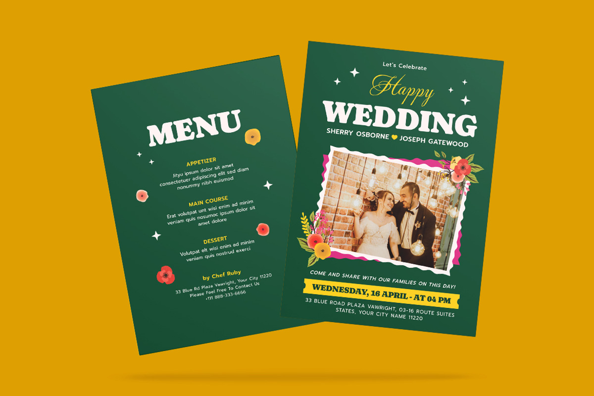 Ultra Wedding Invitation Template, an Invitation Template by iDoodle Studio (Photo 1 of 3)