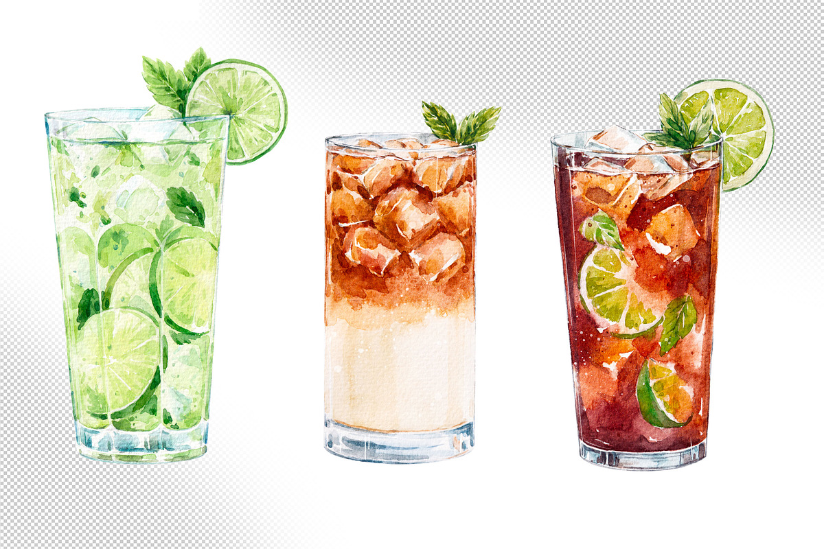 Cocktails. Bar menu, a Food Illustration by Lembrik's Artworks (Photo 2 of 4)