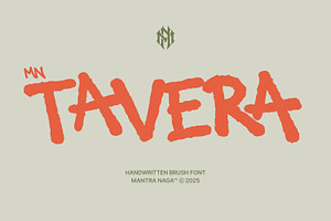 MN Tavera - Handwritten Brush Font