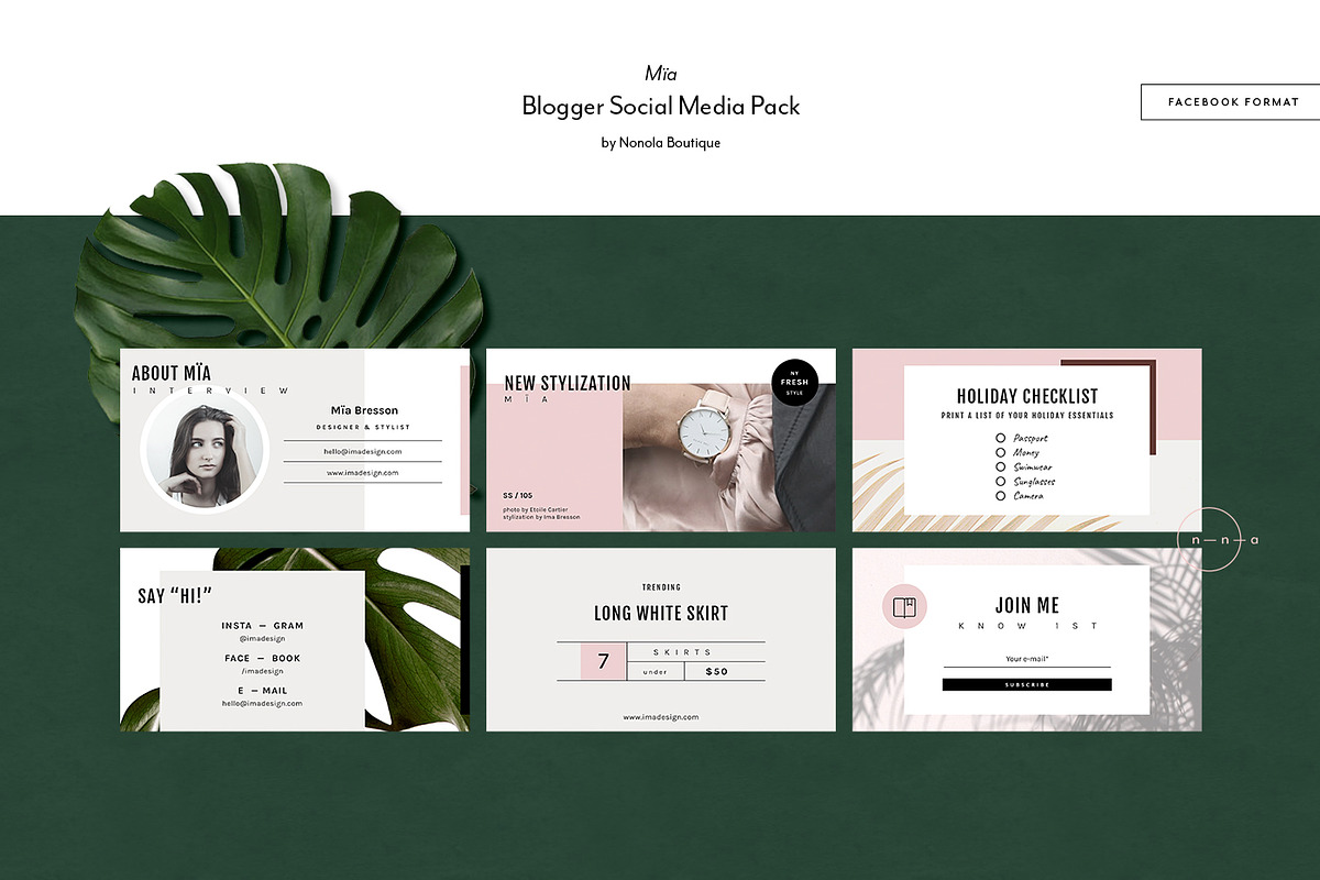 Lifestyle Social Media Kit • Mïa, a Social Media Template by Nonola (Photo 9 of 9)
