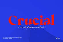 Crucial Sharp Serif Family + Italic