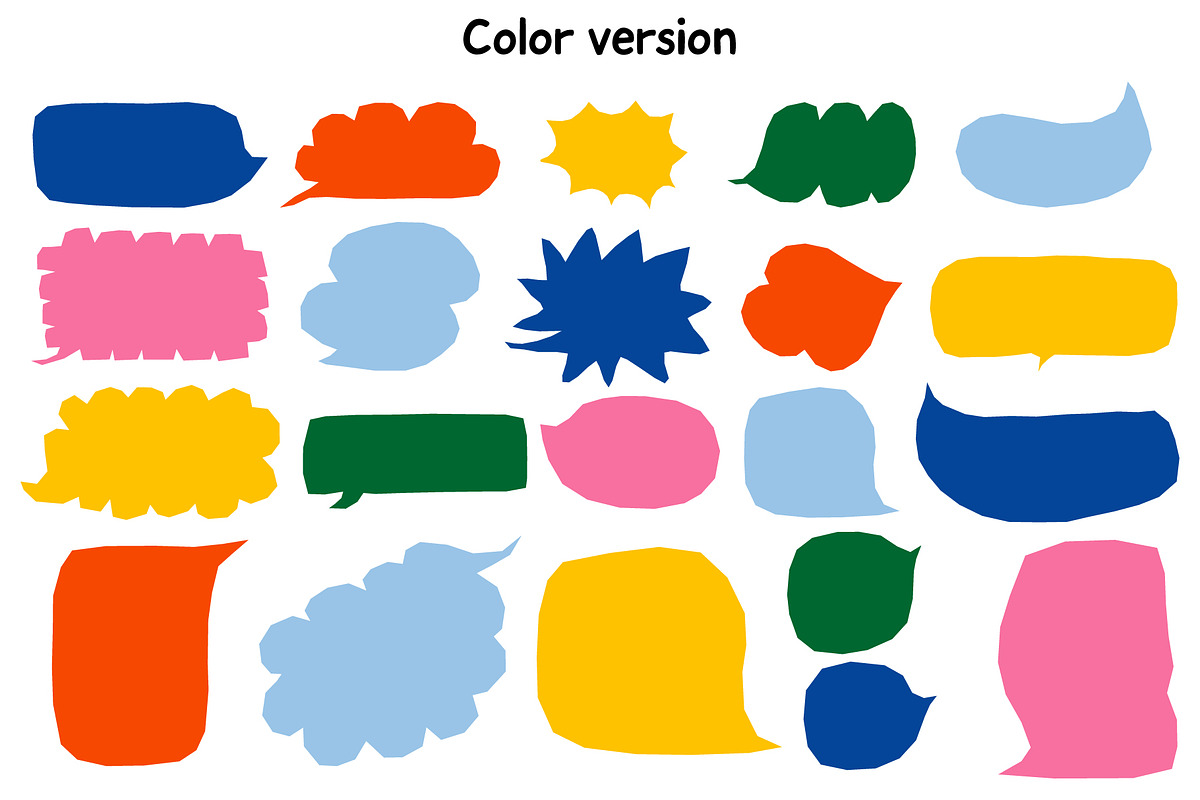 Abstract Speech Bubbles Cutout Shape, an Object Graphic by Le.nart (Photo 4 of 7)