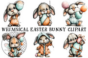 Whimsical Easter Bunny Clipart, an Illustration by OK Design (Thumbnail 2 of 6)
