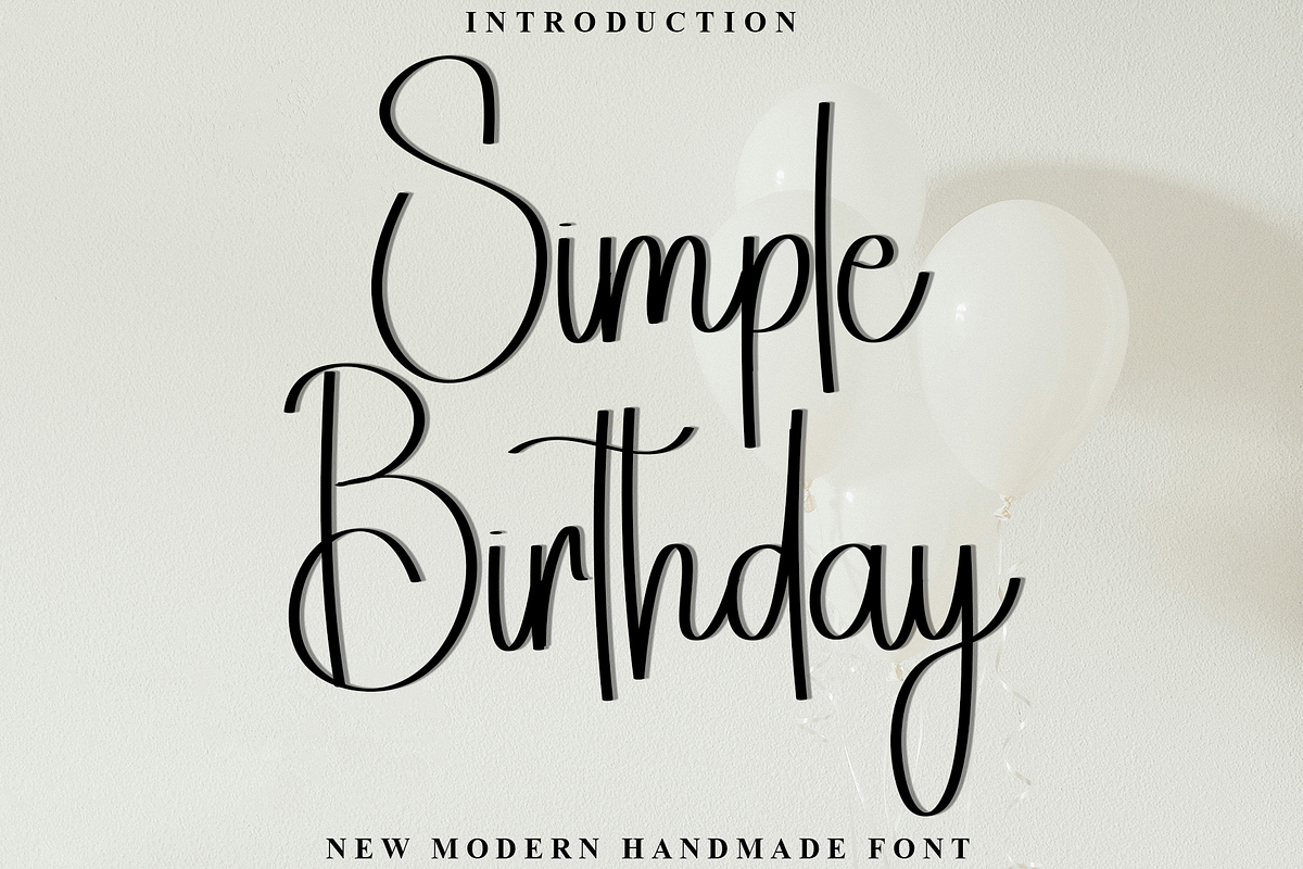 Simple Birthday, a Handwritten Font by FreshTypeINK (Photo 1 of 8)