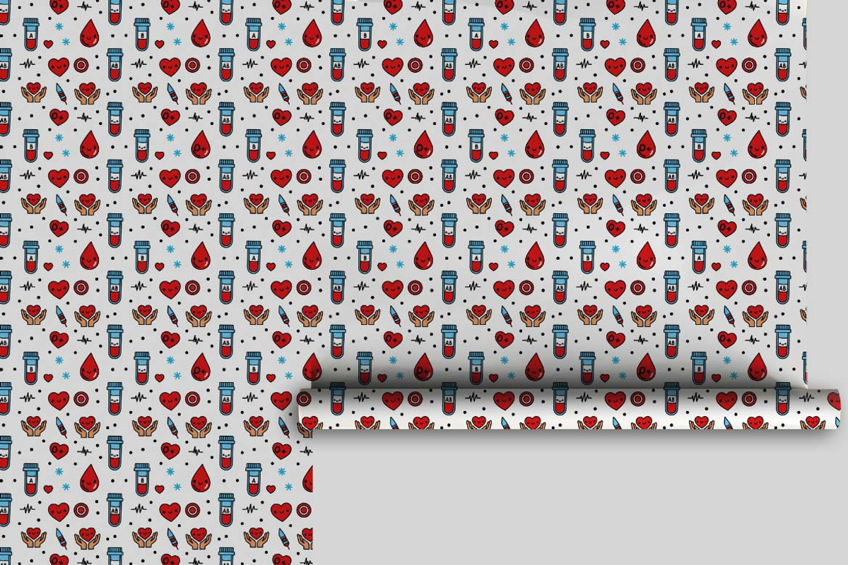 Kawaii Blood Donation Patterns SVG, a Pattern Graphic by one-touch (Photo 15 of 19)