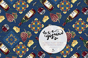 Tuscany Tiles Wine Seamless Patterns, a Pattern Graphic by KaramfilaS (Thumbnail 14 of 18)