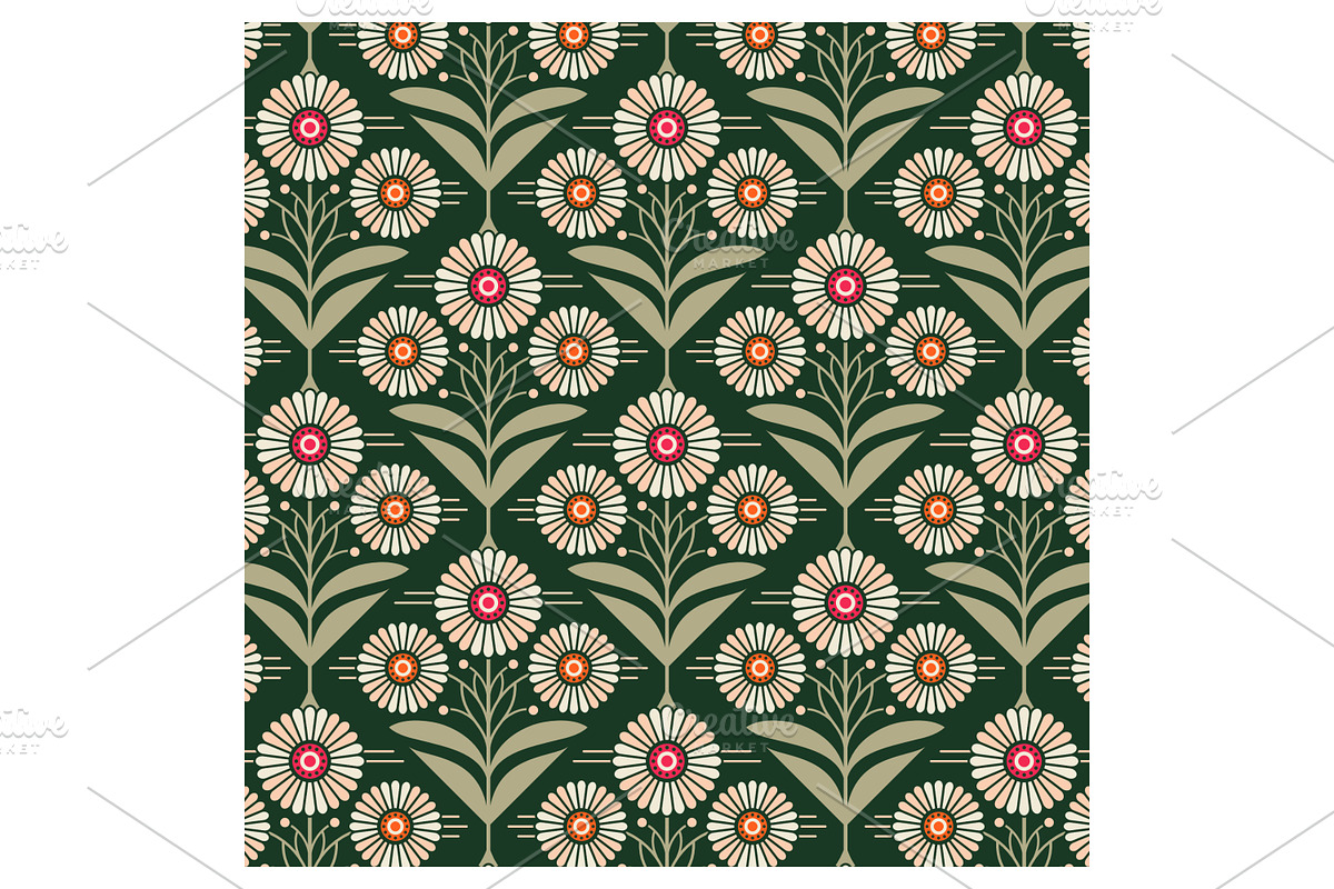 Stylized Floral Pattern, a Pattern Graphic by Creative Backgrounds (Photo 2 of 3)