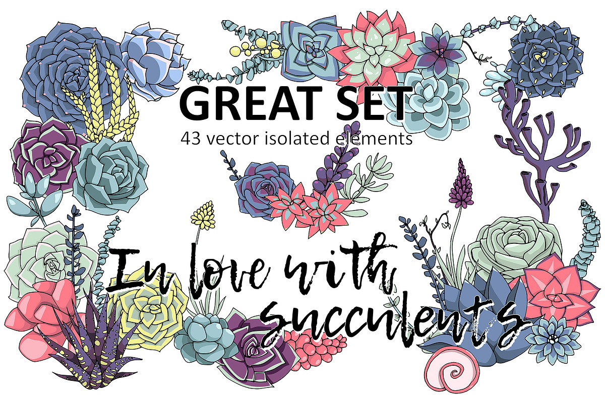 Succulent bundle!, a Decorative Illustration by kizi (Photo 2 of 7)
