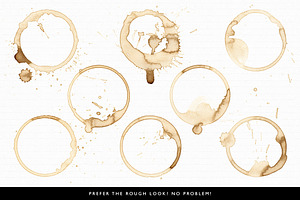 80 Coffee Stains, Rings & Splatters