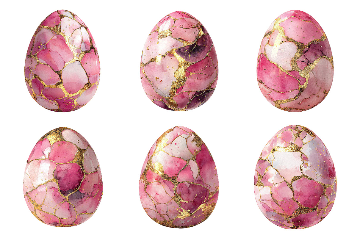 Golden easter egg clipart, an Illustration by SinaCreation (Photo 4 of 11)