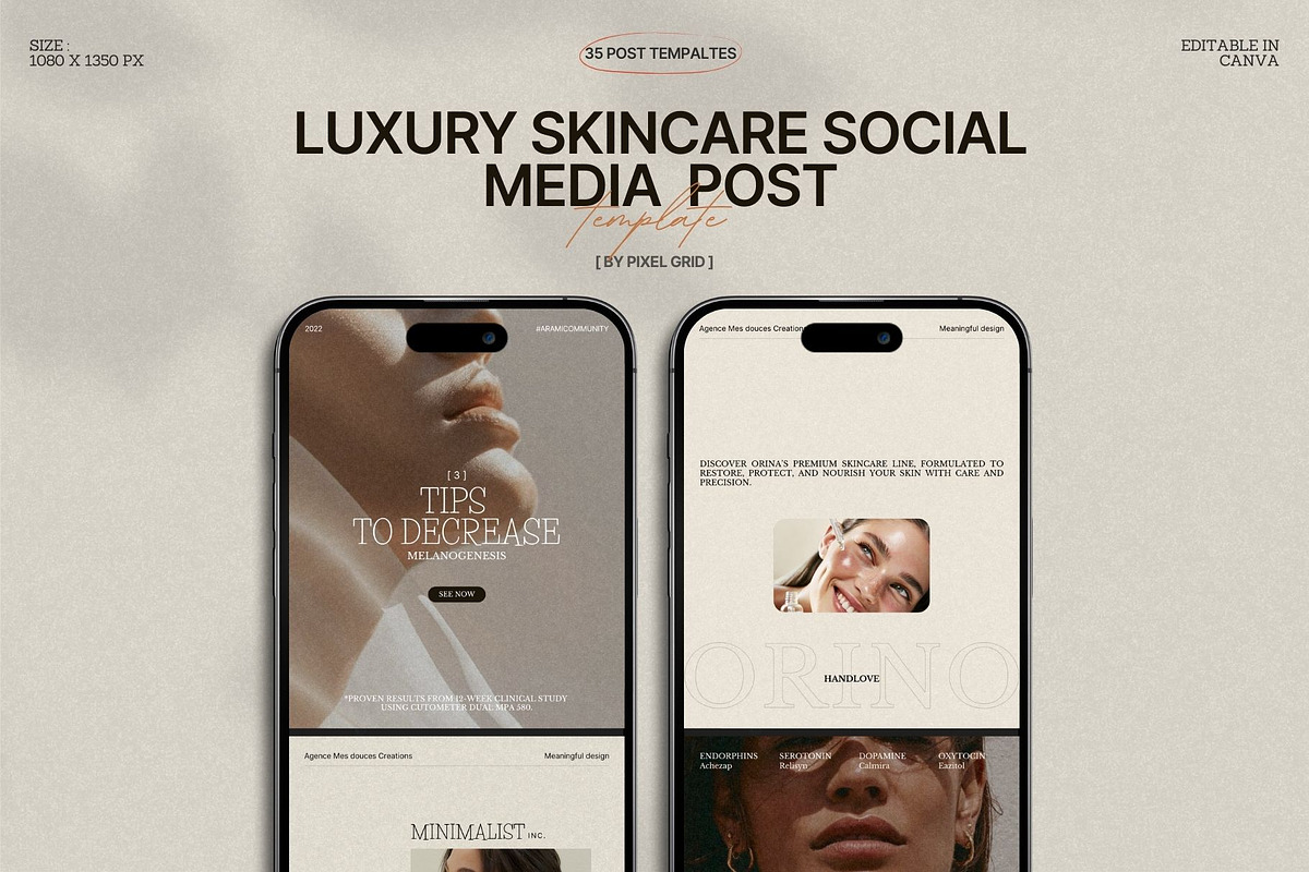 Skincare Canva Posts for IG