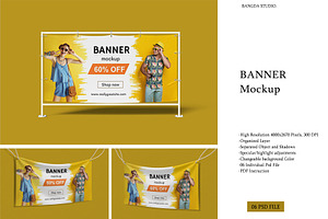 Banner Mockup, a Product Mockup by Bangdastudio