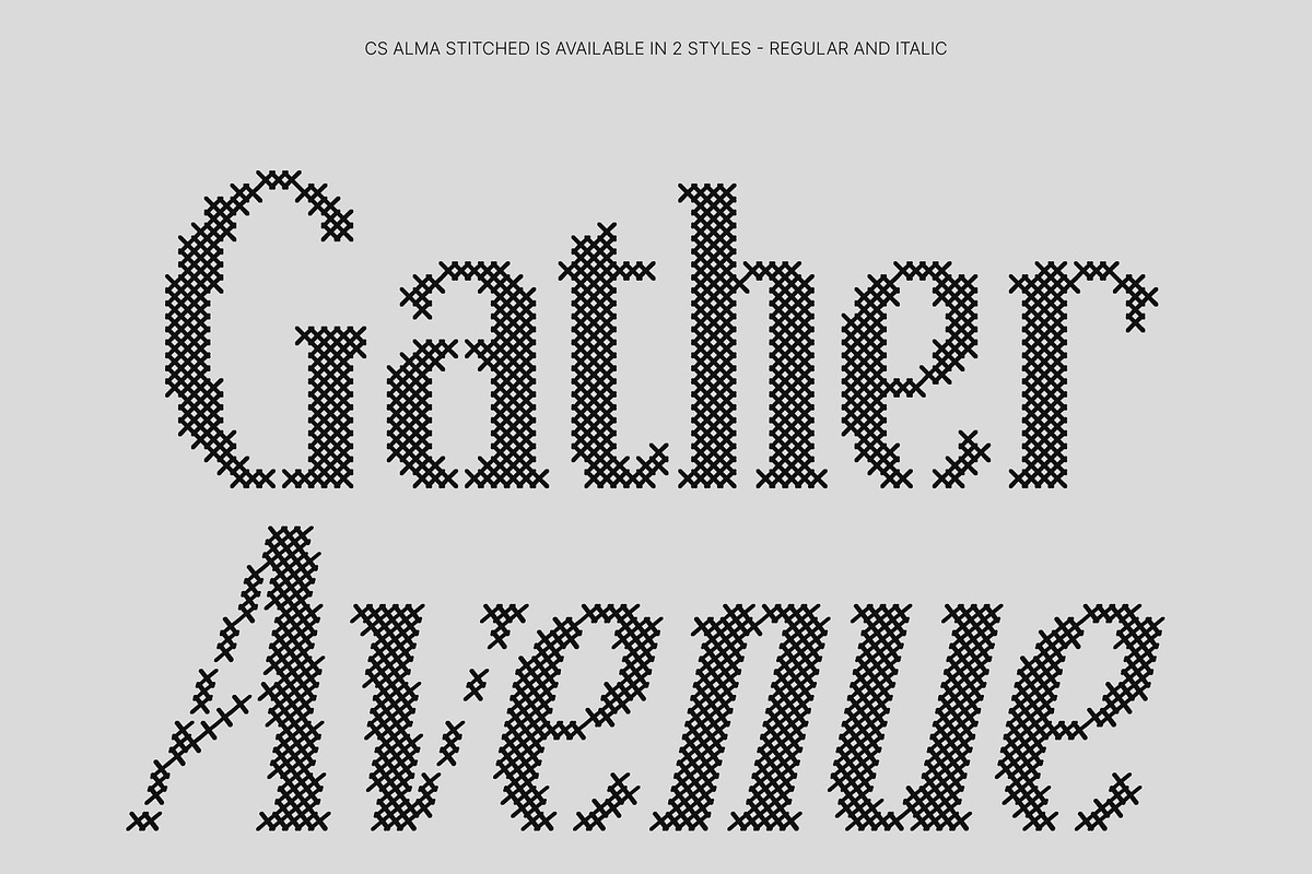 CS Alma Stitched, a Serif Font by Craft Supply Co. (Photo 3 of 8)