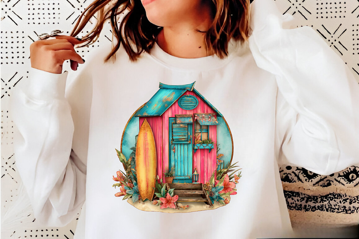 Beach Huts Summer Clipart Bundle., an Illustration by SVGArt (Photo 5 of 9)
