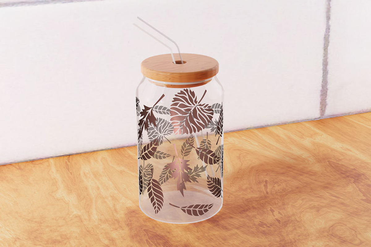Autumn Leaves Can Glass Wrap 16oz., an Object Graphic by Doodle Cloud Studio (Photo 8 of 12)