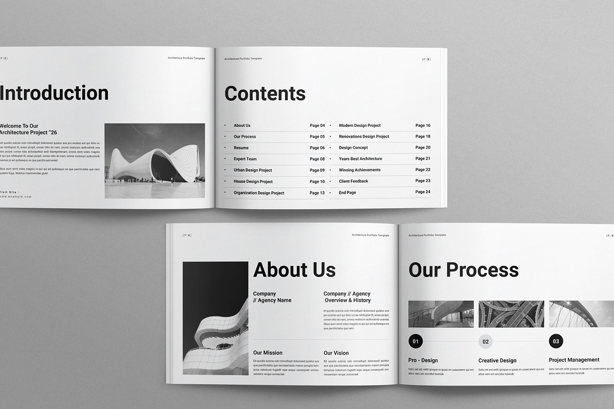 Architecture Portfolio Template, a Brochure Template by Work-Envance (Photo 3 of 10)
