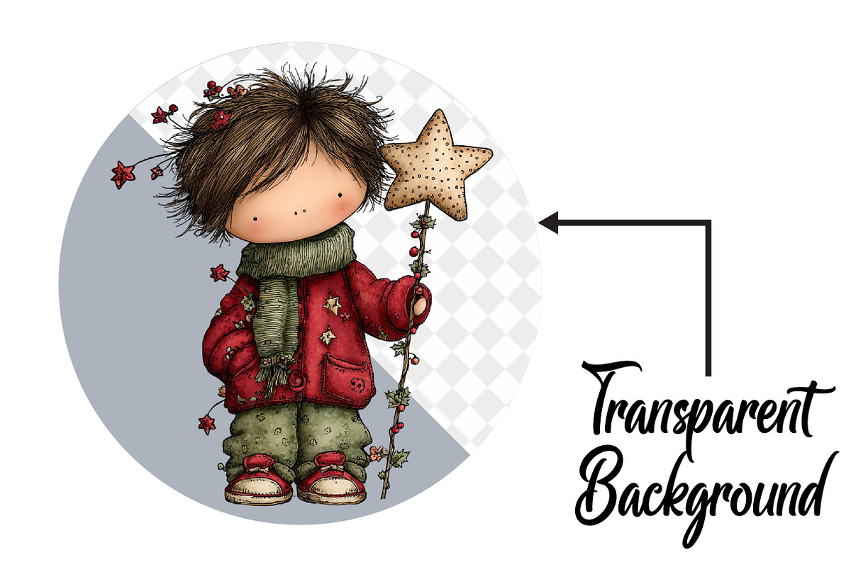 Whimsical Christmas Boy Clipart, an Illustration by Pixels.Craft (Photo 2 of 6)