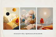 Dreamy Abstract Landscape Wall Art, a Poster Template by Pixeness Studio (Thumbnail 2 of 2)