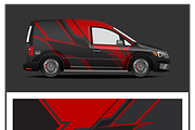 Dynamic Red Racing Car Wrap, an Object Illustration by CarWrap design (Thumbnail 2 of 4)