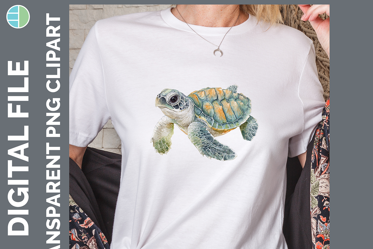 Sea Turtle Illustration Bundle PNG, an Animal Illustration by Enliven Designs (Photo 8 of 8)